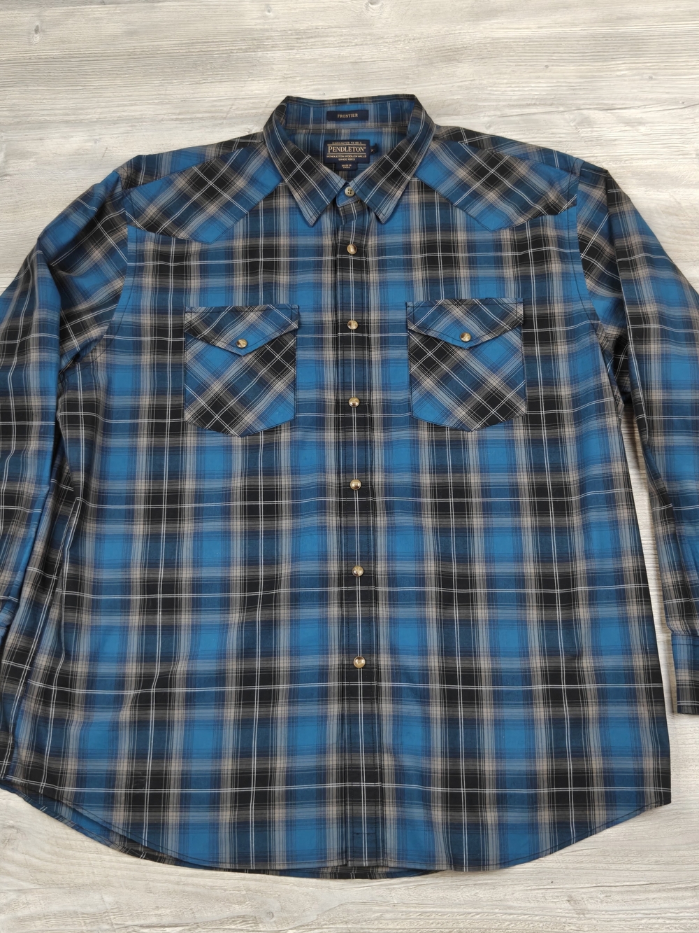 Pendleton Men's Blue Plaid Button-Up Shirt